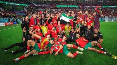 Morocco team celebrate 